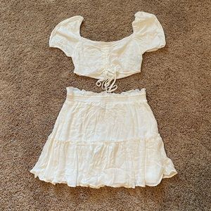 Two piece matching skirt set